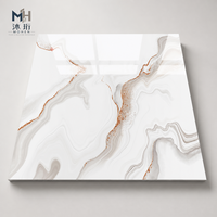 Carreaux de sol en porcelaine entièrement émaillés 600x600mm, résistants à l'usure, faciles à nettoyer, aspect marbre brillant poli pour projets résidentiels et hôteliers