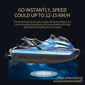 Cao tốc độ động cơ điện không thấm nước mini điều khiển từ xa xuồng máy mô hình thuyền nước trò chơi đua xe trẻ em ngoài trời nước đồ chơi - Product Image 4