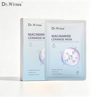 Masque facial professionnel au niacinamide et aux céramides pour salon de beauté, hydratation intense, éclaircissement et réparation de la peau