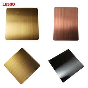 แผ่นเหล็กสแตนเลสตกแต่งสี <span class=keywords><strong>LESSO</strong></span> 201/304/316 แบบขัดเงาและปัดสี สำหรับแผงผนัง - Product Image 3