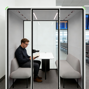 ห้องทำงานอะคูสติกสำหรับ 4 คน ทันสมัย ทนทาน ผลิตจากอลูมิเนียมอัลลอยด์ กันเสียง 30-40 เดซิเบล - Product Image 6