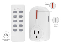 Kit d'interrupteur d'alimentation pour lampe avec prise électrique US et télécommande sans fil avec 2 télécommandes