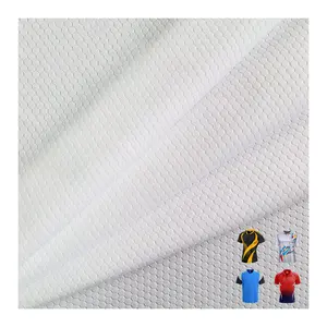Fashion rajutan sarang lebah 100% poliester kain putih kain jala sepak bola kain untuk kaos olahraga bola