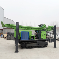 Foreuse à chenilles portable pour puits d'eau, moteur diesel, pour projets de forage en zone montagneuse