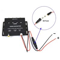 Araç Video Ayırıcı 1 giriş 4 çıkış RCA AV Amplifikatörü ve Araç SUV için Video Sinyali Güçlendirici Kompozit Video Dağıtım GainControl