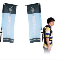 Drapeau de sac à dos en forme de goutte d'eau personnalisé en gros, bannière, mât de drapeau en aluminium OEM pour les détaillants GASSER GSR 032 Sports Course à pied Camping