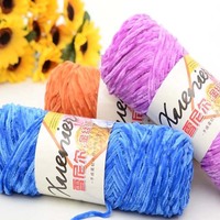 Bonne Qualité Coloré Doux Chunky Chenille Fil À Tricoter À La Main pour Crochet Fil
