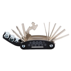Kit d'outils de réparation de vélo multifonctionnel 16 en 1, pliable en métal, avec tournevis et clés hexagonales pour vélos de montagne et de route - Product Image 1