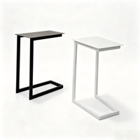 Table basse de réception minimaliste commerciale, table d'appoint carrée et ronde pour bureau, hôtel, salon, salle d'attente