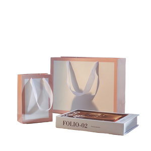 Custom Luxury <b>Small</b> <b>Gift</b> Paper Bags with Window Display for Clothing Recyclable Packaging with Custom Accessories and Handles - Product Image 1