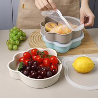 Conteneur de stockage alimentaire en silicone en forme de patte avec couvercle, compatible lave-vaisselle, micro-ondes, plateau pour friteuse à air, boîte bento, organisateur de cuisine