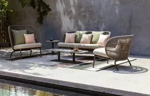 เก้าอี้เลานจ์อลูมิเนียมกลางแจ้งสำหรับรับประทานอาหารลานสวนโซฟาห้องนั่งเล่นหรือห้องโถงสำหรับโซฟาอาบแดด - Product Image 4