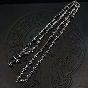 Collier pendentif croix Gorpcore, chaîne coulissante réglable à maillons en bambou, argent tibétain, bijoux sportifs unisexes, design de niche, utilitaire - Product Image 5