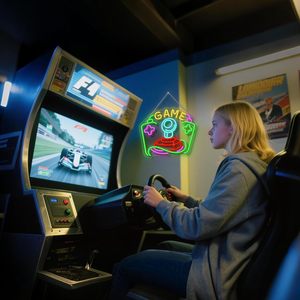 <span class=keywords><strong>Lampe</strong></span> <span class=keywords><strong>néon</strong></span> LED en forme de joystick de jeu, blanche/<span class=keywords><strong>rose</strong></span>, pour décoration murale, alimentée par USB - Product Image 2