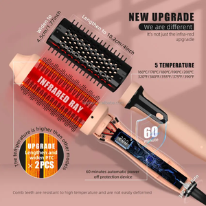 <span class=keywords><strong>Meilleure</strong></span> vente, fer à friser 3 en 1 compact et portable à infrarouge, fer à friser électrique PTC à chauffage rapide, 5 brosses - Product Image 4