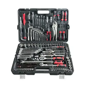 Sản phẩm bán Ratchet mô-men xoắn cờ lê wrenches dụng cụ cầm tay ổ cắm cờ lê cờ lê 151 cái hộp công cụ cho Bộ cơ khí tuốc nơ vít để