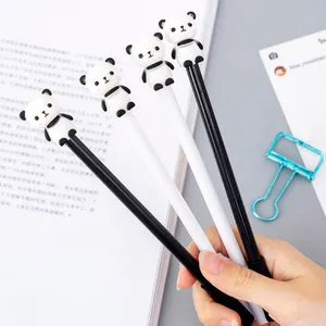 Office School Supplies Korean Stationery Cute Kawai plastic panda Gel Pen Cartoon Plastic Gel Pens For Writing