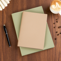 Carnet de notes A5 pour bureau et entreprise, imprimé motif grain de litchi, avec couverture en cuir PU souple, pages lignées, logo personnalisable