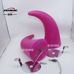 Nouveau Klaxon LED JSHINE en forme de cornes de démon pour Hino EG100 (1976-1990) – Remplacement pour motos à trois <span class=keywords><strong>roues</strong></span>, camions et SUV, modèle JX-Horn-02 Rose - Product Image 5