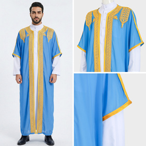 Vente en gros Eid : Abaya, Bisht, <span class=keywords><strong>Boubou</strong></span>, Thobe, Kamis pour hommes, style marocain, Dubaï, Turquie, vêtements musulmans - Product Image 2