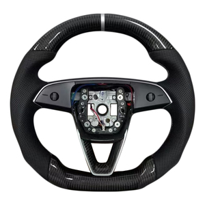 พวงมาลัยคาร์บอนไฟเบอร์แบบด้าน Alcantara สำหรับรถยนต์ Tesla Model 3 และ Model Y - Product Image 1