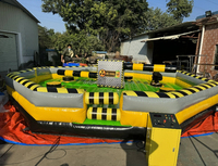 Vente en gros de balayeuse de sport gonflable pour 6/8 joueurs, machine de jeu, château gonflable à fusion mécanique