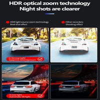 Cámara de Coche con Grabación 4K+1080P de 12 Pulgadas, Espejo Retrovisor con Cámara Delantera y Trasera 4K, Doble Lente, Wifi, GPS, Monitor de Estacionamiento