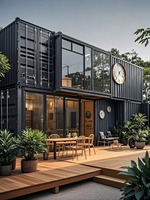 Plan de maison en conteneur de villas à faible coût Hôtel préfabriqué de luxe Maison préfabriquée 20 pieds 40 pieds 2 pièces Maison avec 3 chambres à coucher
