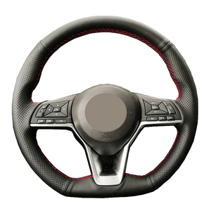 Copri volante per auto in pelle microfibra cucita a mano per calci X-TRAIL marzo canaglia <span class=keywords><strong>Qashqai</strong></span> Serena 2017 2018 2019 - Product Image 1