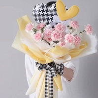 Kertas Pembungkus Bunga Glitter Floral Warna Gradasi Kertas Kemasan Buket Bunga Glitter untuk Florist