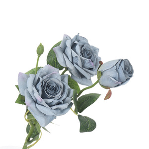 Bouquet de roses artificielles Jessie, blanc, champagne, rose, bleu, café, arrangement en vase, décoration de mariage et de maison - Product Image 5