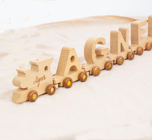 <span class=keywords><strong>Tren</strong></span> de Madera Personalizado, Juego de <span class=keywords><strong>Tren</strong></span> de Madera, Juguetes de Madera para Niños Pequeños, Juguetes Sensoriales para Niños, Regalos Personalizados para Niños - Product Image 3