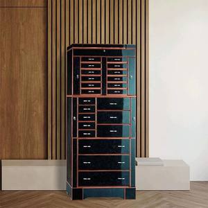 Armoire à <span class=keywords><strong>bijoux</strong></span> de style italien en MDF + bois massif, éclairage de luxe, design moderne, meubles de maison, salon, <span class=keywords><strong>miroir</strong></span> d'art personnalisé - Product Image 1