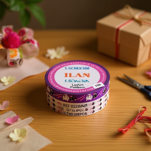 Cinta decorativa Iln de 1,5 cm x 3 m con diseño de mariquita para manualidades y envoltura de regalos - Product Image 2
