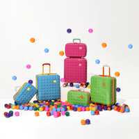 Valise à roulettes personnalisée de haute qualité portable boîte de voyage légère ensemble de valises à bagages en ABS PC