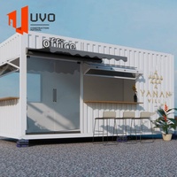 L'usine fournit directement 20 pieds conteneur mobile café boutique détachable conteneur d'expédition restaurant magasin à vendre