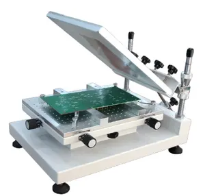 Placa de circuito de mesa de Impresión manual de alta precisión, máquina de impresión de pantalla de goma roja, pasta de soldadura