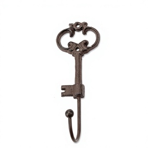 Antique Brass <b>Wall</b> Hook Decorative Floral Coat Hook Vintage <b>Wall</b> Mounted Key Holder for Entryway Bathroom Bedroom Home Decor - Product Image 4