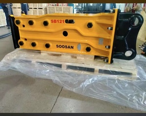 Casse-roche hydraulique à plateau ouvert SOOSAN SB121, état neuf, avec composants essentiels complets pour travaux de démolition d'excavatrices - Product Image 2