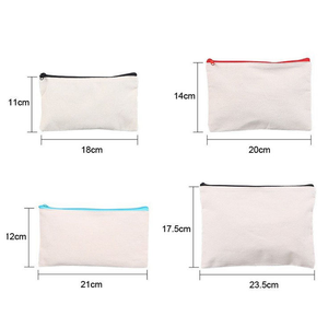Canvas Cosmetic Storage <b>Bag</b> Canvas Pencil <b>Bag</b> Zipper Closure Fabric Pen Case for <b>Schools</b> Offices Simple Style Advertising Logo - Product Image 2