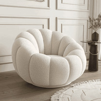 Nordischer Moderner Getufteter Cremefarbener Kürbis-Design Bunter Wohnzimmer-Sessel Komfortables Wohnmöbel für das Wohnzimmer