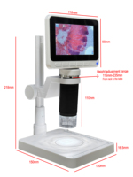 Microscope biologique professionnel de laboratoire SCIEDU AAMSDT18 avec éclairage LED, mise au point manuelle, écran LCD pour la recherche