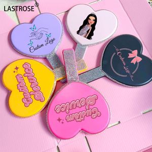 Espejos de Mano con Forma de Corazón al por Mayor, Espejos Cuadrados con Diamantes de Imitación y Pedrería Brillante, Espejo de Mano con Forma de Labios - Product Image 5