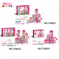 Accessoires pour maison de poupée Belinda pour filles, maison de poupée avec lumière, jeu d'imitation pour enfants, meubles de maison de poupée imaginatifs, cadeaux pour enfants