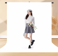Set dukungan bingkai tipe T 1.5x2m untuk fotografi layar hijau langsung dengan latar belakang kategori produk penyangga putih & HITAM