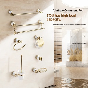 Juego <span class=keywords><strong>de</strong></span> Accesorios <span class=keywords><strong>de</strong></span> <span class=keywords><strong>Baño</strong></span> <span class=keywords><strong>de</strong></span> Estilo Americano <span class=keywords><strong>de</strong></span> Lujo en Blanco y Dorado KEGAO, Juego <span class=keywords><strong>de</strong></span> Accesorios <span class=keywords><strong>de</strong></span> <span class=keywords><strong>Baño</strong></span> - Product Image 2