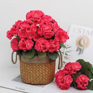 Flores de seda Geranio artificial Calidad Premium Invernadero Geranio Impresión Larga duración Uso versátil - Product Image 3