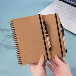 Mairun Vintage A5 Coil-Bound <b>Ring</b> Cover <b>Binder</b> Kraft Paper Happy Planner Notebook Printed Style Durable 80 Sheets Model Mr311 - Product Image 5