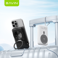 BAVIN PC1088 10000mah 22.5W Banque d'alimentation à charge rapide sans fil avec support pliable et câble de type C