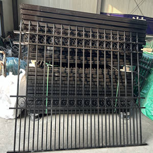 แผงรั้วรักษาความปลอดภัย8ฟุตแผงเหล็กชุบสังกะสี6'hx8'w สำหรับสวนรั้วเหล็กด้านบน - Product Image 2